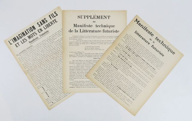 Vente aux ench res Futurisme  Manifeste  MARINETTI F 